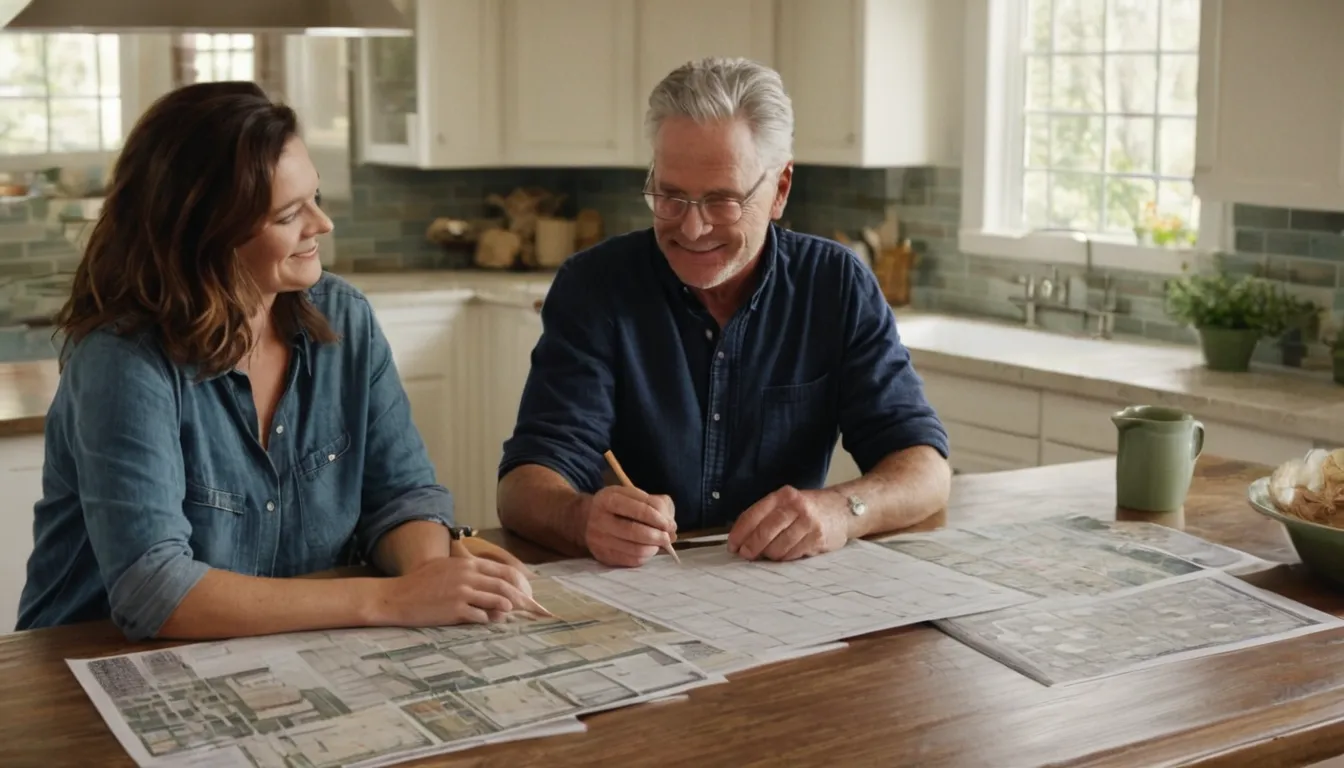 A homeowner reviewing remodel plans with a local provider in the Afton area